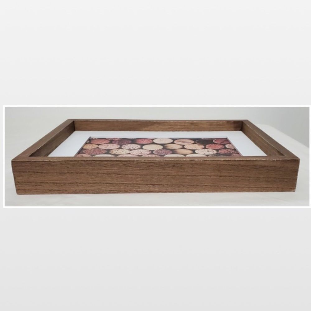 New Room & Retreat Wall Art Wine Corks Wood Framed Brown Picture Box Sign Décor - Picture 13 of 14